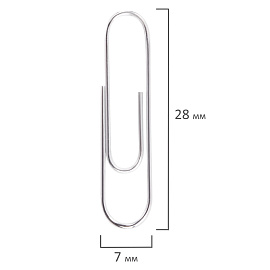 Скрепки EXTRA BRAUBERG 28 мм никелированные 100 штук, 271312 фото Скрепки EXTRA BRAUBERG 28 мм никелированные 100 штук, 271312