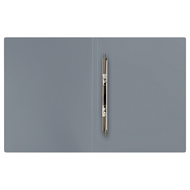 Папка с пружинным cкоросшивателем СТАММ А4, 14мм, 500мкм, пластик, серая