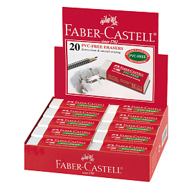 Ластик Faber-Castell "PVC-free", прямоугольный, картонный футляр, в пленке, 63*22*11мм фото Ластик Faber-Castell "PVC-free", прямоугольный, картонный футляр, в пленке, 63*22*11мм