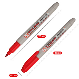 Маркер перманентный Crown "Multi Marker Super Slim" красный, пулевидный, 1мм фото Маркер перманентный Crown "Multi Marker Super Slim" красный, пулевидный, 1мм