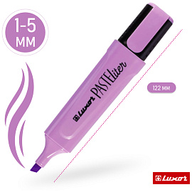 Текстовыделитель Luxor "Pasteliter" пастельный, цвет лаванда, 1-5мм фото Текстовыделитель Luxor "Pasteliter" пастельный, цвет лаванда, 1-5мм