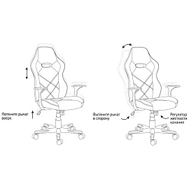 Кресло игровое Helmi HL-S04 "Mixed", экокожа черная фото Кресло игровое Helmi HL-S04 "Mixed", экокожа черная