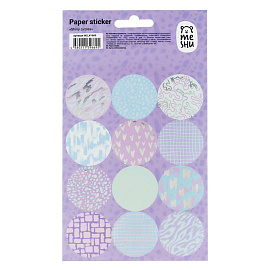 Наклейки бумажные MESHU "Shiny circles", 12*21см, фольга, 12 наклеек, европодвес фото Наклейки бумажные MESHU "Shiny circles", 12*21см, фольга, 12 наклеек, европодвес