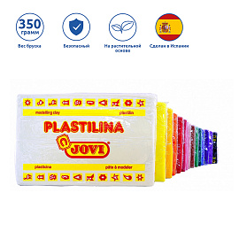 Пластилин растительный JOVI, 15 цветов ассорти, 350г, дисплей, картон фото Пластилин растительный JOVI, 15 цветов ассорти, 350г, дисплей, картон