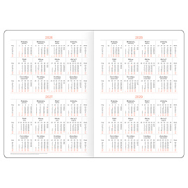Ежедневник датированный 2026г., А4, 176л., твердый переплет, кожзам, BG "Орел", синий