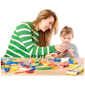 Набор для лепки JOVI, формочки 24шт., пластиковое ведро