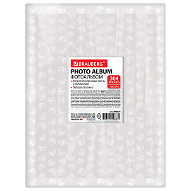 Фотоальбом BRAUBERG на 304 фотографии 10х15 см, твердая обложка, "Романтика", голубой с розовым, 390675