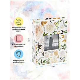 Фотоальбом 100 фото 10*15см, ArtSpace "White flowers