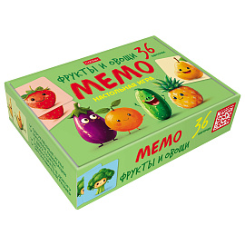 Игра настольная МЕМО 36 карточек, АССОРТИ, HATBER, 36ИнМ