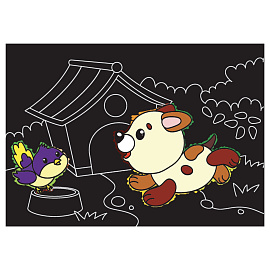 Гравюра Мульти-Пульти "Домашние животные", А5, разноцветная основа, пакет с европодвесом фото Гравюра Мульти-Пульти "Домашние животные", А5, разноцветная основа, пакет с европодвесом