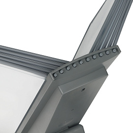 Демосистема настольная OfficeSpace с 10 серыми панелями, вращающаяся