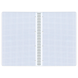 Тетрадь А4, 96 л., ОФИСМАГ, гребень, клетка, обложка картон, МОНОХРОМ, 402793