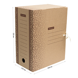 Папка архивная с завязками OfficeSpace "Standard" плотная, микрогофрокартон, 150мм, бурый, 1400л.