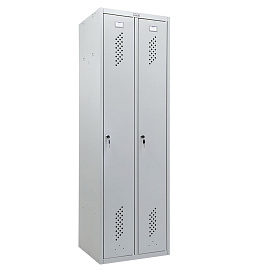 Шкаф для одежды металлический Практик Стандарт LS-21-60 (серый, 600х500х1860 мм)