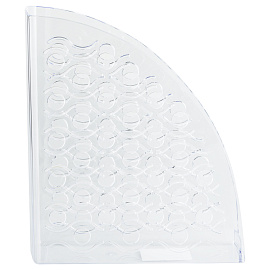 Лоток для бумаг вертикальный СТАММ "Вега", прозрачный, ширина 90мм