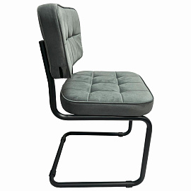 Стулья КОМПЛЕКТ 2 шт., РС14М, черный каркас, велюр, графит, разобранные фото Стулья КОМПЛЕКТ 2 шт., РС14М, черный каркас, велюр, графит, разобранные