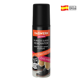 Краска для замши и нубука, 75 мл, губка, DASWERK (ДАСВЕРК), черная, 607624