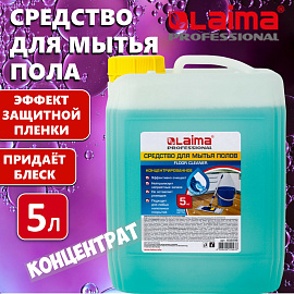 Средство для мытья пола 5 кг, LAIMA PROFESSIONAL концентрат, "Морской бриз", 602296