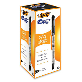 Ручка гелевая неавтоматическая Bic Gelocity Stic черная (толщина линии письма 0.29 мм)