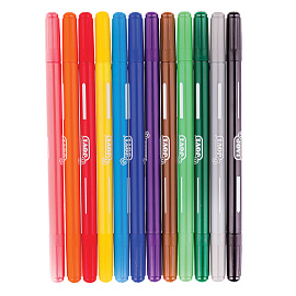 Фломастеры Jovi 12 цветов двухсторонние фото Фломастеры Jovi 12 цветов двухсторонние