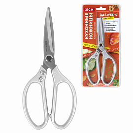 Ножницы кухонные DASWERK (ДАСВЕРК), 210 мм, удлиненное лезвие, металлические ручки, 608900