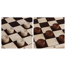 Настольная игра Три совы Шашки деревянные фото Настольная игра Три совы Шашки деревянные