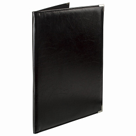 Папка адресная из кожзама без надписи, формат А4, 33х25х2 см, черная фото Папка адресная из кожзама без надписи, формат А4, 33х25х2 см, черная