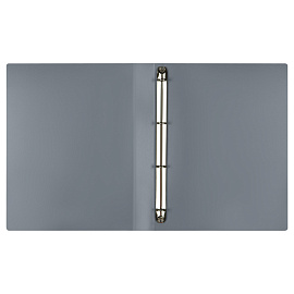 Папка на 4 кольцах СТАММ А4, 40мм, 500мкм, пластик, серая