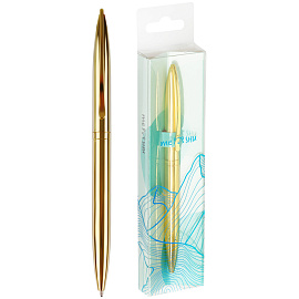 Ручка шариковая автоматическая MESHU "Gold" синяя, 1,0мм фото Ручка шариковая автоматическая MESHU "Gold" синяя, 1,0мм