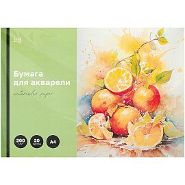 Папка для акварели, 20л., А4 BG "Яркий цитрус", 200г/м2 фото Папка для акварели, 20л., А4 BG "Яркий цитрус", 200г/м2