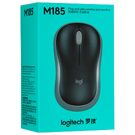 Мышь беспроводная Logitech M185 серая (910-002238)