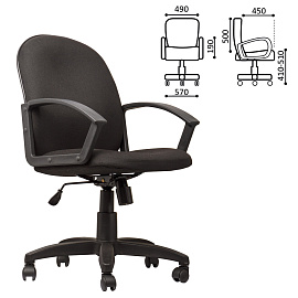 Кресло VT_CH681 низкая спинка, ткань черная фото Кресло VT_CH681 низкая спинка, ткань черная