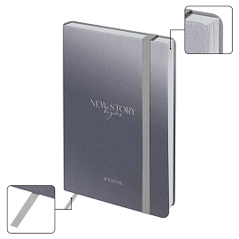 Ежедневник недатированный, А5, 136л., кожзам, Greenwich Line "New Story. Bazalt", тон. блок