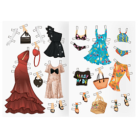 Аппликация ТРИ СОВЫ "Одень куклу. Мои наряды", 16стр.