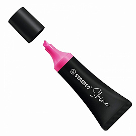 Текстовыделитель STABILO "Shine", РОЗОВЫЙ, линия 2-5 мм, 76/56