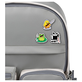 Набор деревянных значков MESHU "Dangerous animals", каширование, 3шт.