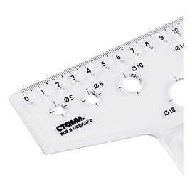 Линейка рейсшина Стамм ЛР25/ЛР-30478 30 см пластиковая прозрачная