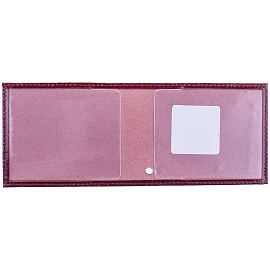 Обложка для удостоверения OfficeSpace бордо, кожа, тиснение "Герб