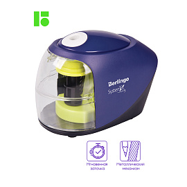 Точилка электрическая Berlingo "SystemX" 1 отверстие, с контейнером, картон. упаковка фото Точилка электрическая Berlingo "SystemX" 1 отверстие, с контейнером, картон. упаковка