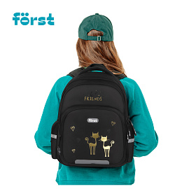 Рюкзак Forst F-Comfy "Best friends" 38*29*15см, 2 отделения, 3 кармана, анатомическая спинка