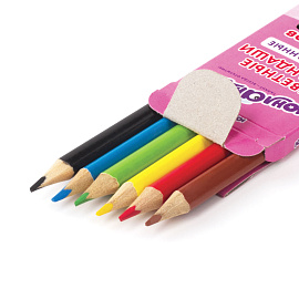 Карандаши цветные ЮНЛАНДИЯ "СЛАДКИЕ ИСТОРИИ", 6 цветов, трехгранные, грифель 3 мм, натуральное дерево, 181392 фото Карандаши цветные ЮНЛАНДИЯ "СЛАДКИЕ ИСТОРИИ", 6 цветов, трехгранные, грифель 3 мм, натуральное дерево, 181392