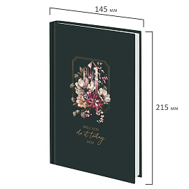 Ежедневник датированный 2026 145х215 мм, А5, STAFF, ламинированная обложка, "Crystal", 117331