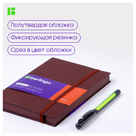 Ежедневник недатированный, В6, 136л., кожзам, Berlingo "Western", с резинкой, коричневый фото Ежедневник недатированный, В6, 136л., кожзам, Berlingo "Western", с резинкой, коричневый