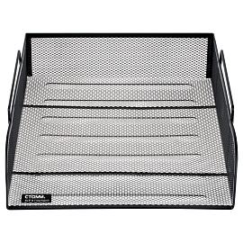 Лоток для бумаг горизонтальный СТАММ, металл, черный