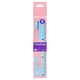 Линейка 15см Berlingo "Haze", пластиковая, ассорти, европодвес фото Линейка 15см Berlingo "Haze", пластиковая, ассорти, европодвес