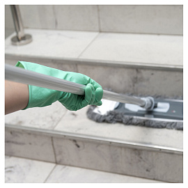 Перчатки КЩС латексные Hq Profiline с хлопковым напылением зеленые (размер 8, M, 73583)