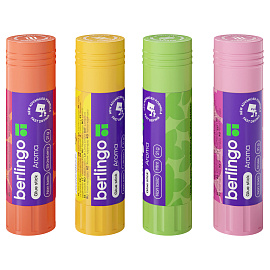 Клей-карандаш Berlingo "Aroma", 21г, ароматизированный (мята, лимон, клубника, роза), ПВП