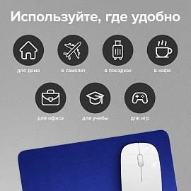 Коврик для мыши SONNEN "BLUE", резина + ткань, 220х180х3 мм, 513308