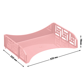 Лоток для бумаг горизонтальный СТАММ "Field", широкая загрузка, розовый фото Лоток для бумаг горизонтальный СТАММ "Field", широкая загрузка, розовый
