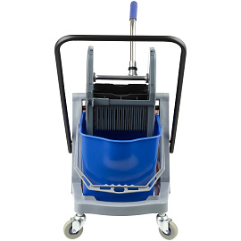 Тележка уборочная OfficeClean Professional, 2 съемных ведра 17л., механический отжим
